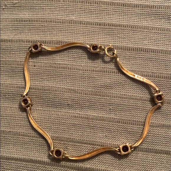 Sterling silver amethyst stone vintage bracelet - Picture 3 of 4